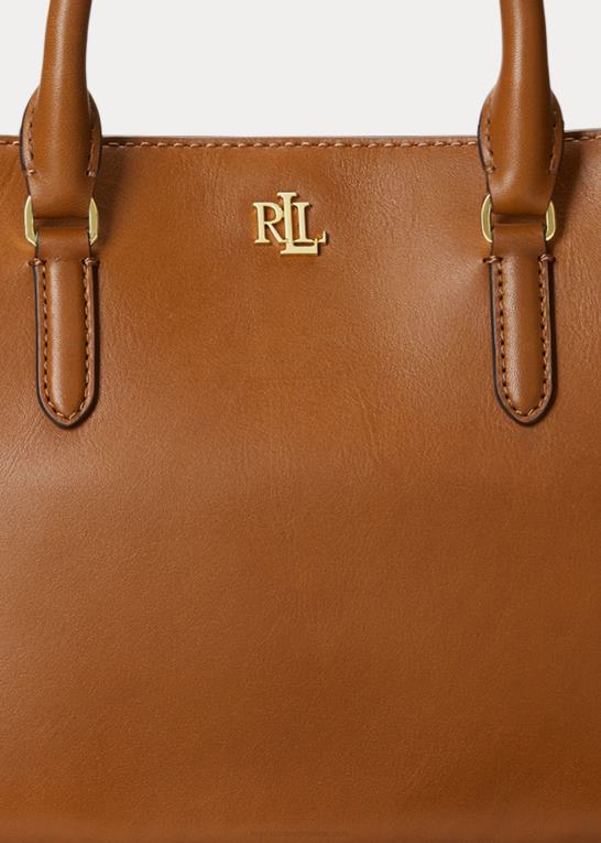 tan Kvinder Ralph Lauren lille marcy taske i læder Z426B5354