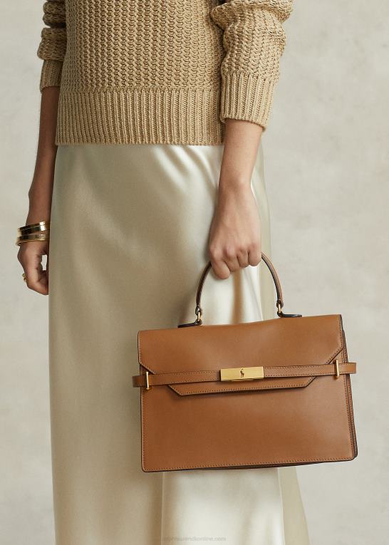tan Kvinder Ralph Lauren polo id lædertaske Z426B5188