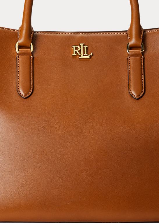 tan Kvinder Ralph Lauren stor marcy taske i læder Z426B5358