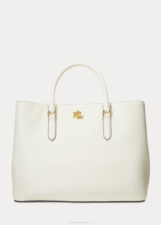 vanilje Kvinder Ralph Lauren stor marcy taske i læder Z426B5362