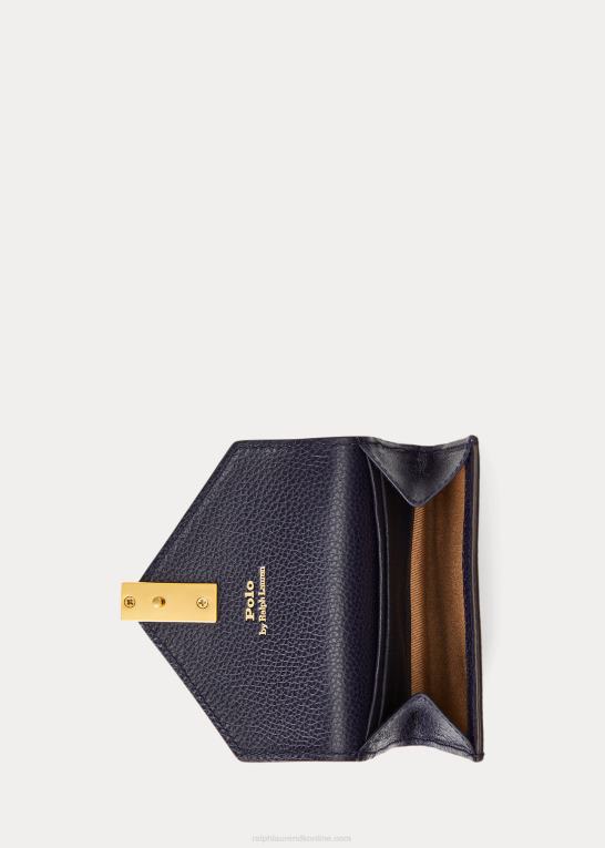 midnatsflåde Kvinder Ralph Lauren polo id læder fold-over kortetui Z426B9744