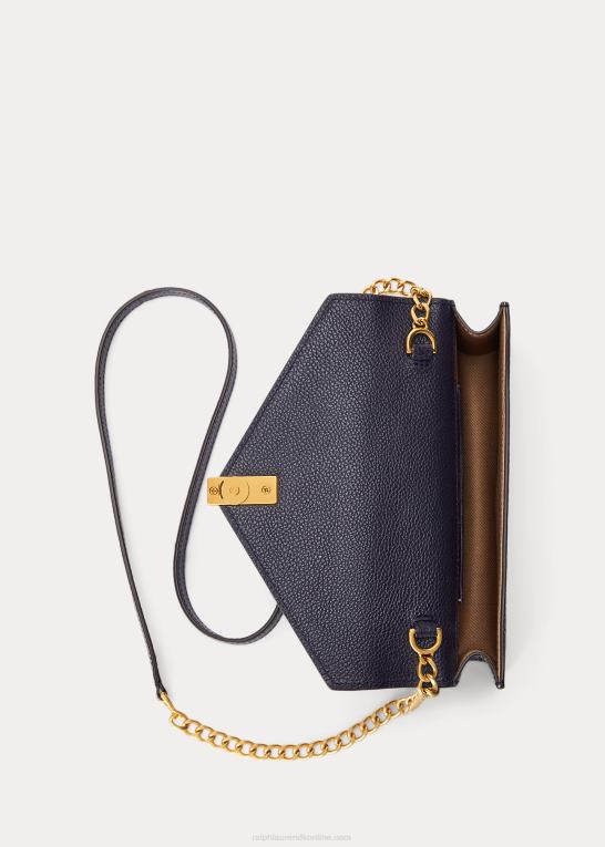 midnatsflåde Kvinder Ralph Lauren polo id læder kæde pung & taske Z426B5171