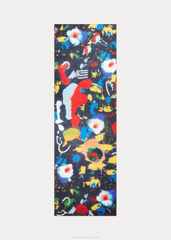 lux marineblå multi Kvinder Ralph Lauren print pashmina tørklæde Z426B5481