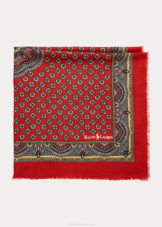 multi Kvinder Ralph Lauren foulard-motiv uld-cashmir tørklæde Z426B5562