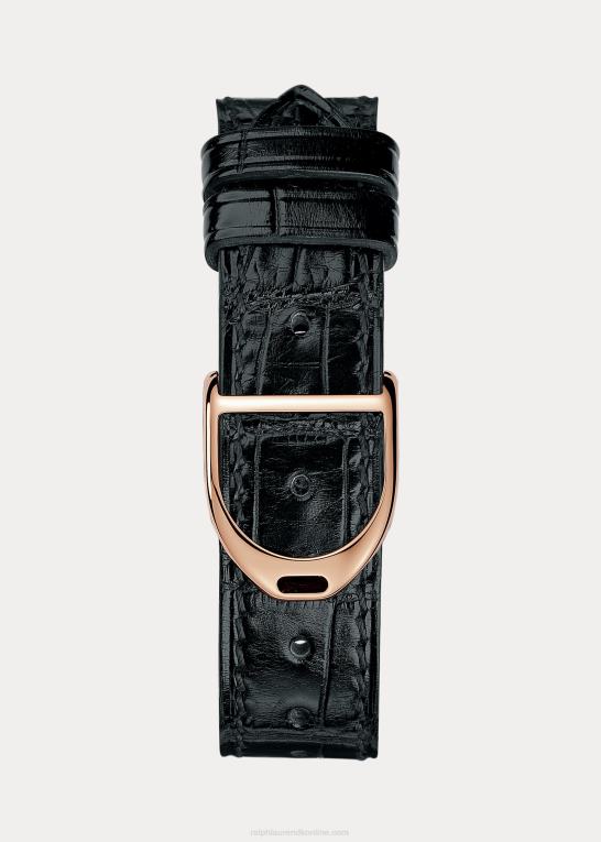 Kvinder Ralph Lauren medium rosa guld alligator Z426B2805