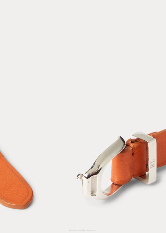 orange/grå Kvinder Ralph Lauren welington skinny armbånd med dobbelt omslag Z426B9756