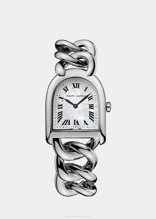 rustfrit stål Kvinder Ralph Lauren petite-link stål mop skive Z426B5618
