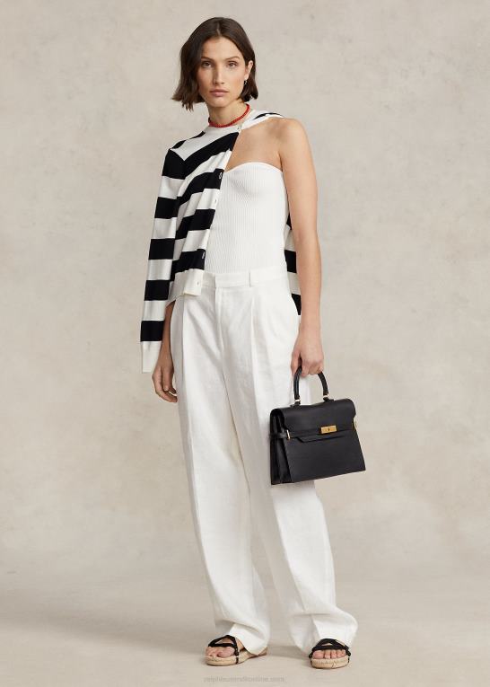 pergament creme Kvinder Ralph Lauren ribstrikket korsetrørtop Z426B2929