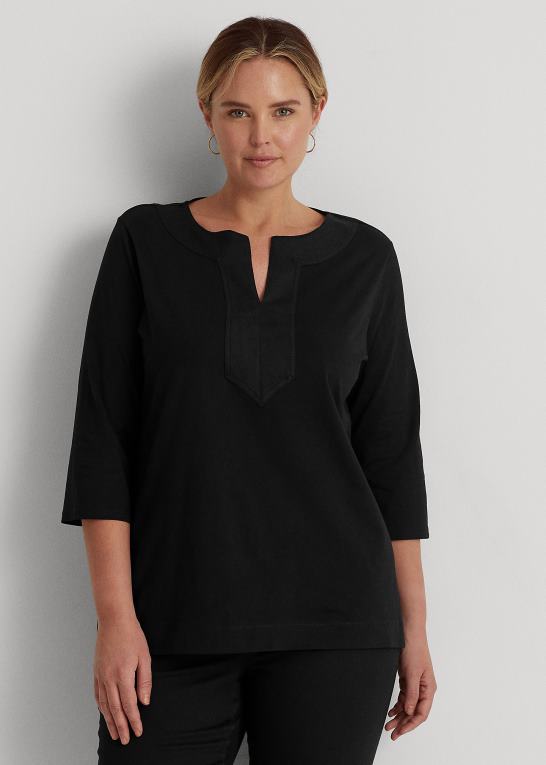 sort Kvinder Ralph Lauren bomuld tunika Z426B4733