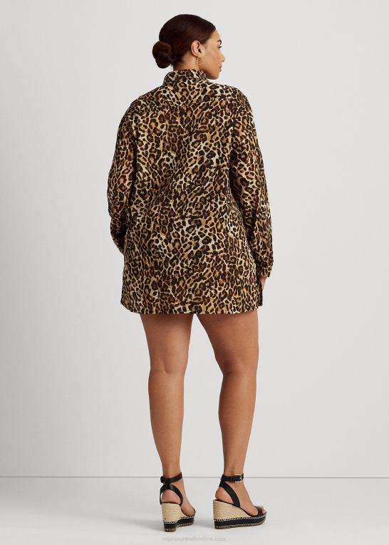 Brun Kvinder Ralph Lauren bomuldsskjorte med leopardprint Z426B4581