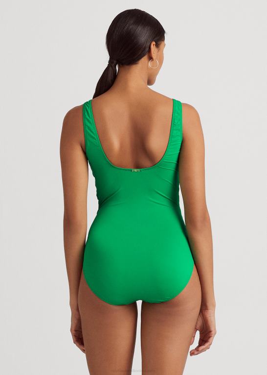 cabana grøn Kvinder Ralph Lauren rynket ring-front i ét stykke Z426B3821