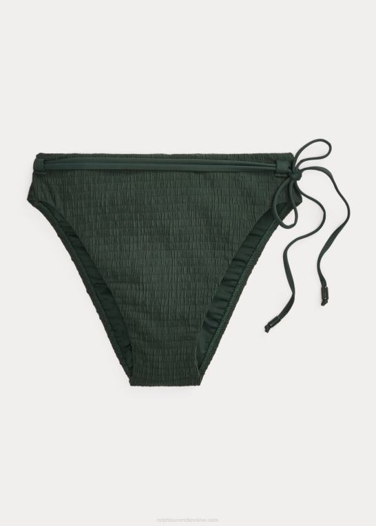 flaske grøn Kvinder Ralph Lauren hipster bikiniunderdel med bindedetaljer Z426B3135