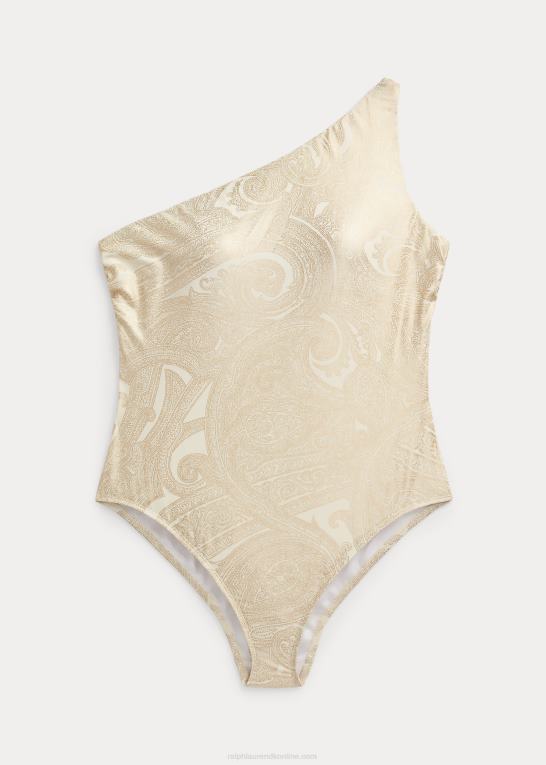 guld Kvinder Ralph Lauren paisley en-skulder i ét stykke Z426B4583