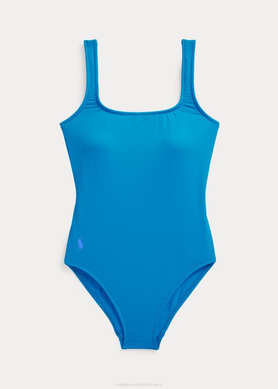 havblåt Kvinder Ralph Lauren scoopback badedragt i ét stykke Z426B3309
