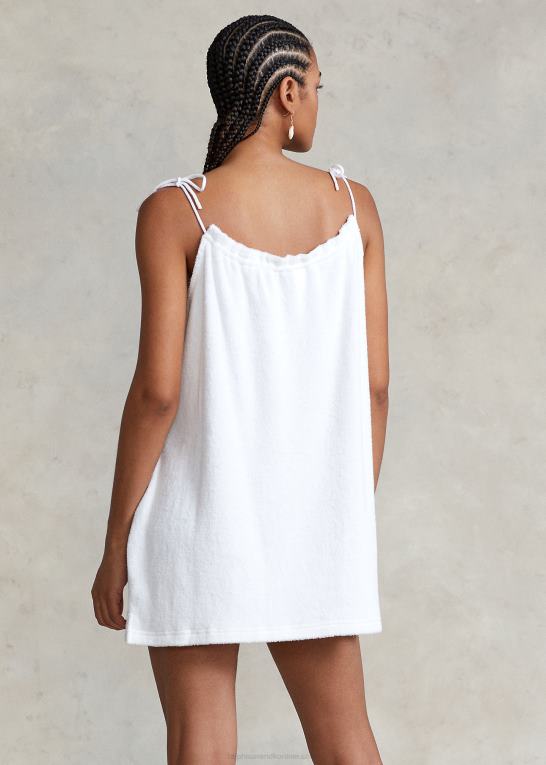 hvid Kvinder Ralph Lauren frotté kjole med bindebånd Z426B3290