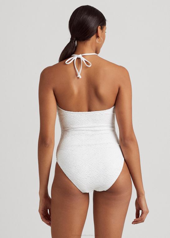 hvid Kvinder Ralph Lauren hæklet ring-front bandeau i ét stykke Z426B9453
