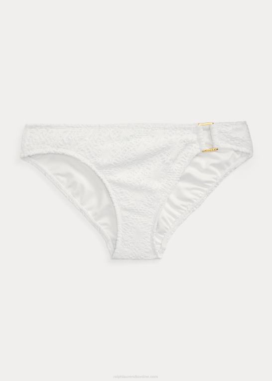 hvid Kvinder Ralph Lauren hæklet ring-front hipster bund Z426B9456