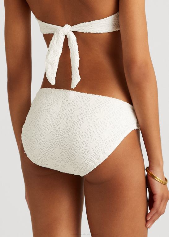 hvid Kvinder Ralph Lauren hæklet ring-front hipster bund Z426B9456