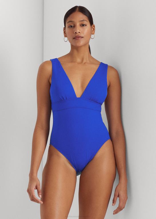 kongeblå Kvinder Ralph Lauren v-hals i ét stykke Z426B4163