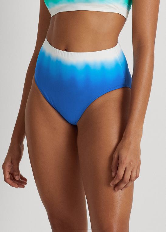 multi Kvinder Ralph Lauren ombre højtaljet bikiniunderdel Z426B4156