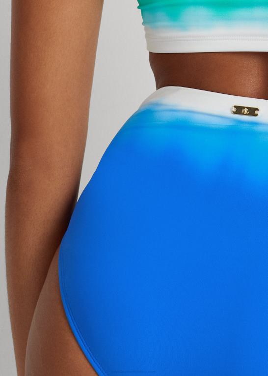 multi Kvinder Ralph Lauren ombre højtaljet bikiniunderdel Z426B4156