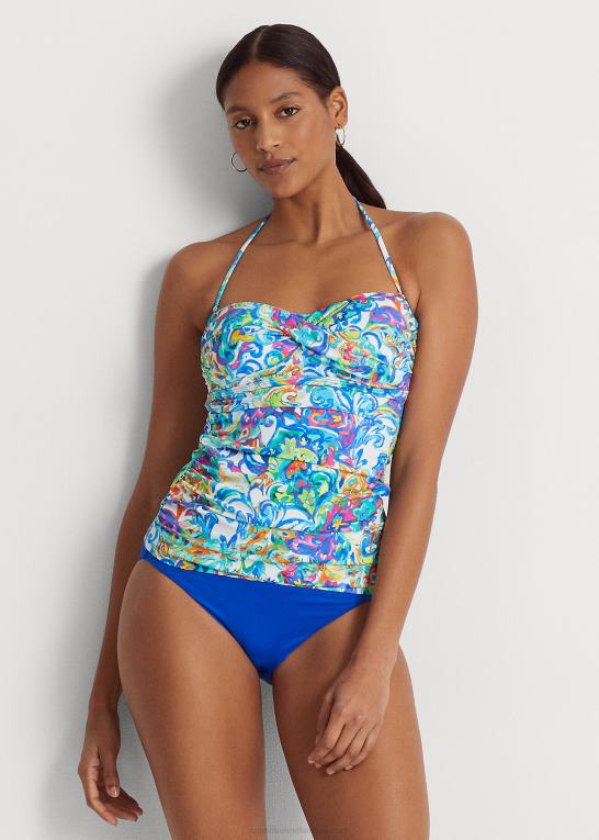 multi Kvinder Ralph Lauren paisley twist-front bandeau tankini Z426B4164