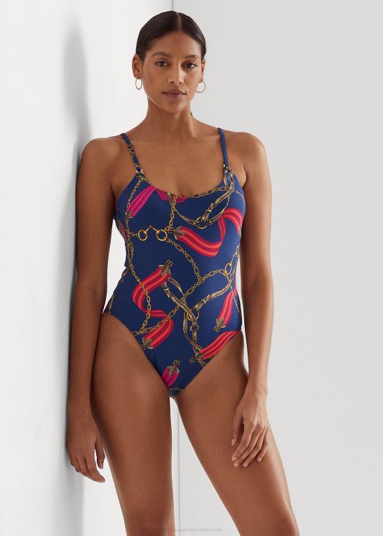 multi Kvinder Ralph Lauren print scoopneck i ét stykke Z426B9450