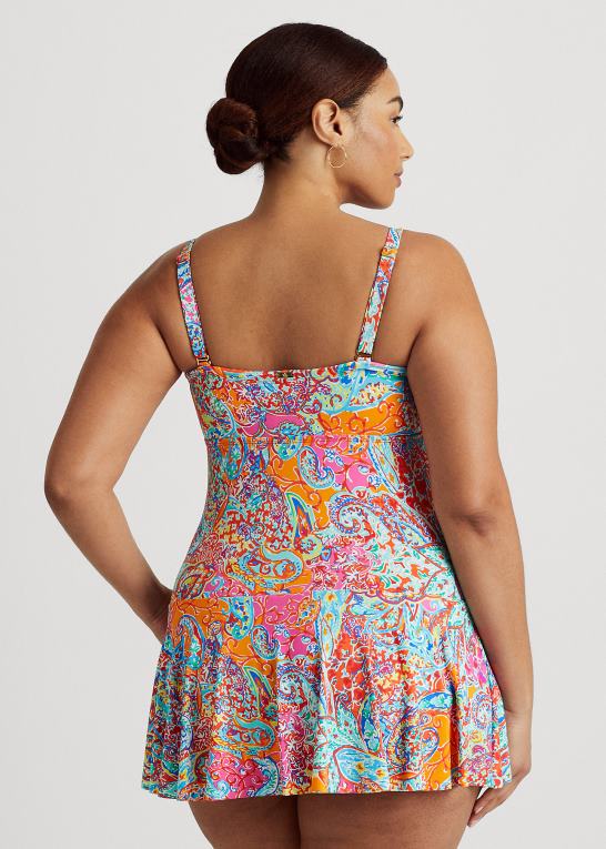 multi Kvinder Ralph Lauren print snoet bandeau nederdel i ét stykke Z426B4582