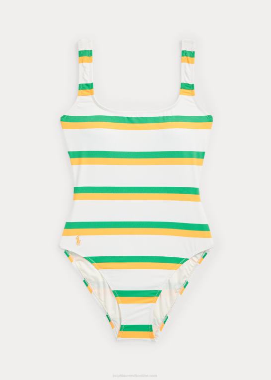 multi Kvinder Ralph Lauren stribet scoopback i ét stykke Z426B3241