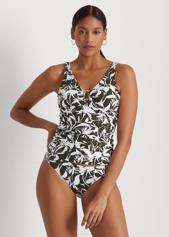 oliven Kvinder Ralph Lauren blomstret hipster bikiniunderdel Z426B9436