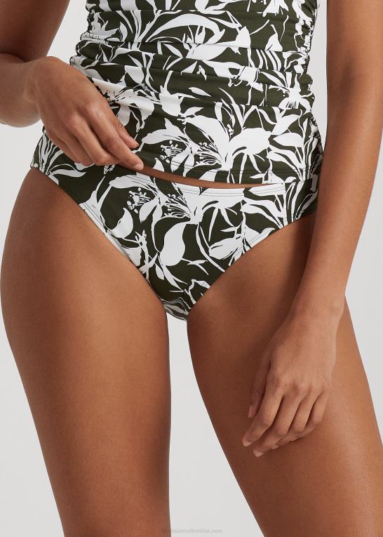 oliven Kvinder Ralph Lauren blomstret hipster bikiniunderdel Z426B9436