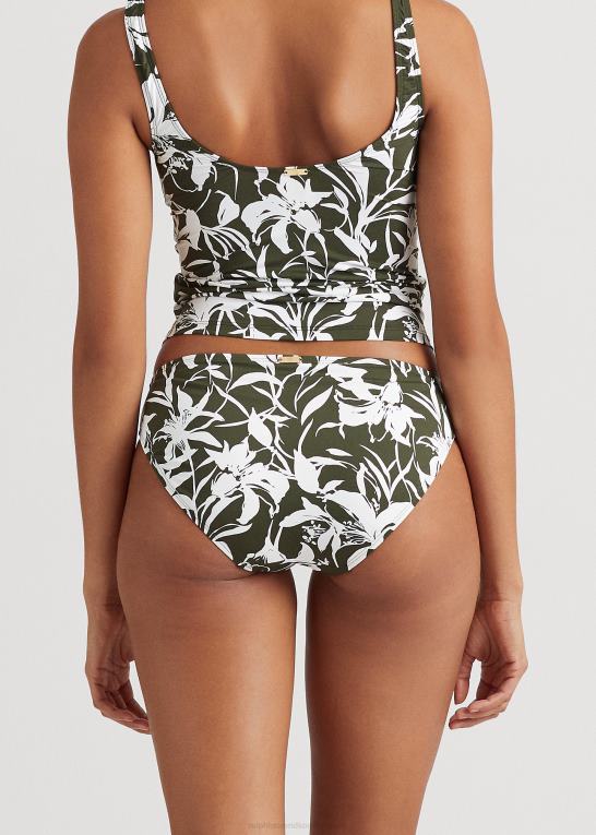 oliven Kvinder Ralph Lauren blomstret hipster bikiniunderdel Z426B9436