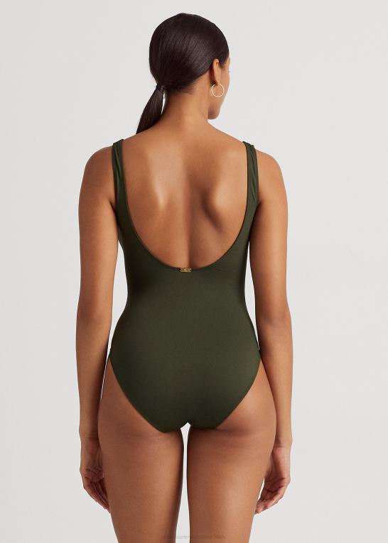oliven Kvinder Ralph Lauren snøre i ét stykke Z426B9432