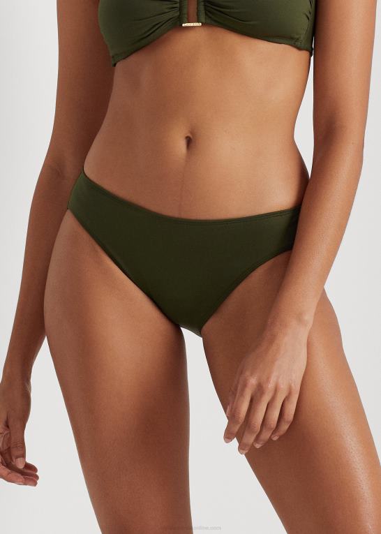oliven Kvinder Ralph Lauren solid hipster bikiniunderdel Z426B4146