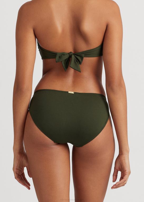 oliven Kvinder Ralph Lauren solid hipster bikiniunderdel Z426B4146