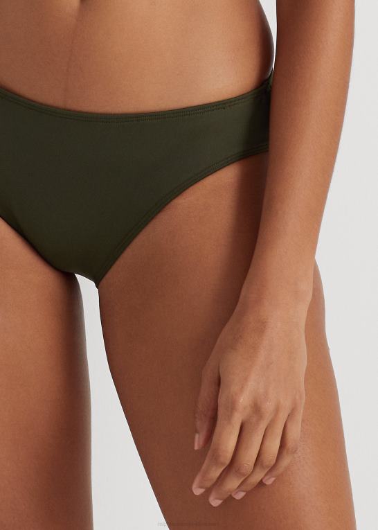 oliven Kvinder Ralph Lauren solid hipster bikiniunderdel Z426B4146