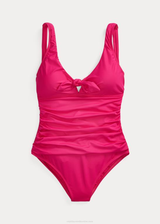 orkidé Kvinder Ralph Lauren binde-front scoopneck i ét stykke Z426B9435