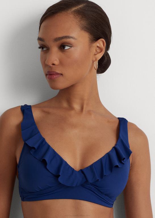 safir Kvinder Ralph Lauren bikinitop med flæsekant med v-hals Z426B4214