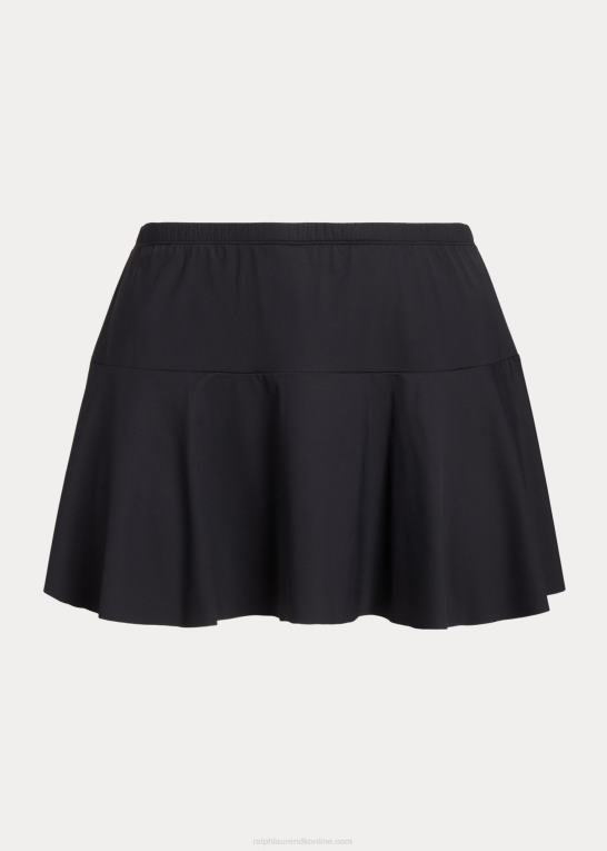 sort Kvinder Ralph Lauren hipster bikiniunderdel med nederdel Z426B4586