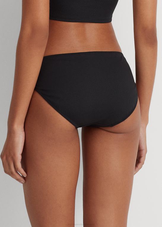 sort Kvinder Ralph Lauren ribbet hipster bikiniunderdel Z426B4194
