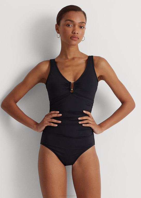 sort Kvinder Ralph Lauren ring-front i ét stykke Z426B4192