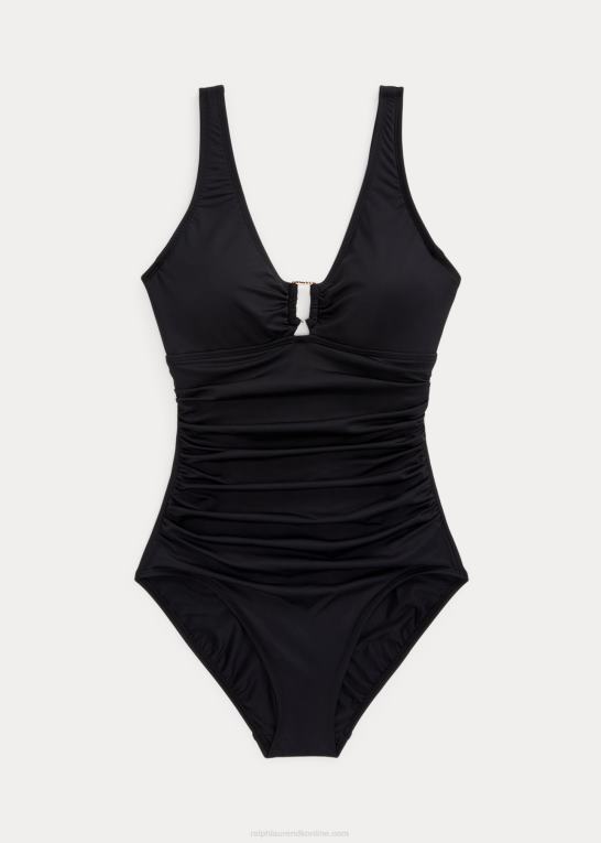 sort Kvinder Ralph Lauren ring-front i ét stykke Z426B4192