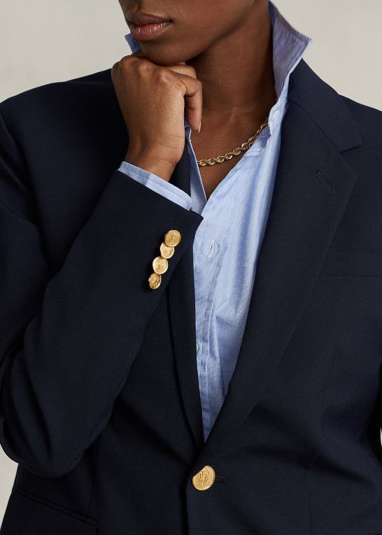 Kvinder Ralph Lauren stræk blazer med to knapper Z426B4755
