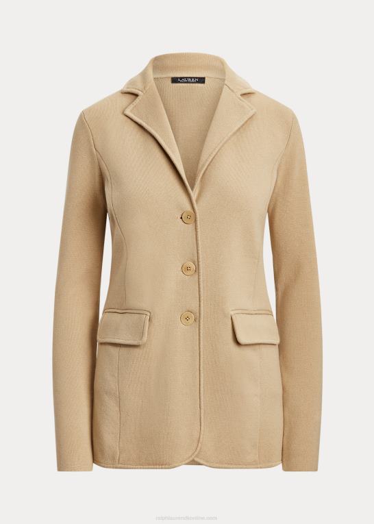 birkebrun Kvinder Ralph Lauren blazer i bomuldsblanding Z426B4171