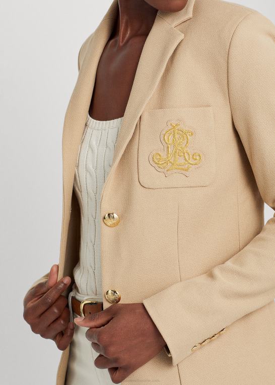 birkebrun Kvinder Ralph Lauren bullion jacquard blazer Z426B4295
