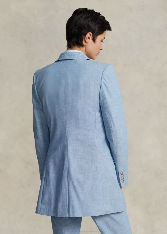 chambray Kvinder Ralph Lauren lang chambray bomulds blazer Z426B3094