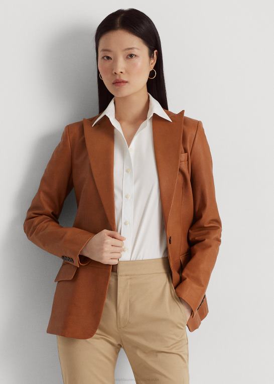 cuoio Kvinder Ralph Lauren lammeskindsblazer Z426B3820