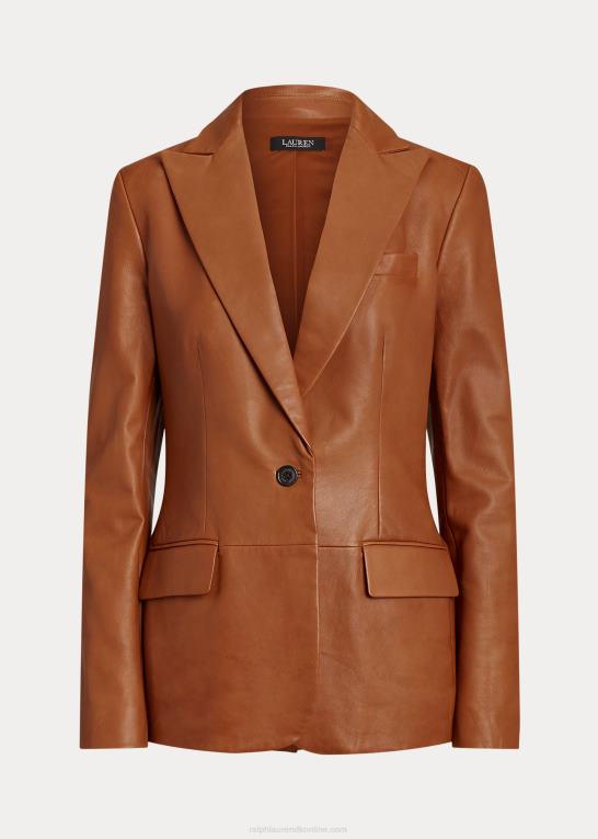 cuoio Kvinder Ralph Lauren lammeskindsblazer Z426B3820