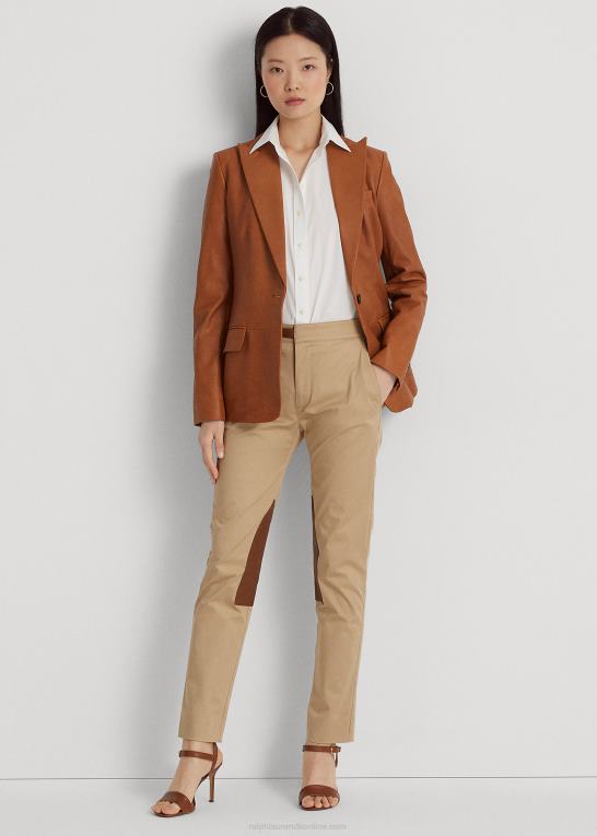 cuoio Kvinder Ralph Lauren lammeskindsblazer Z426B3820