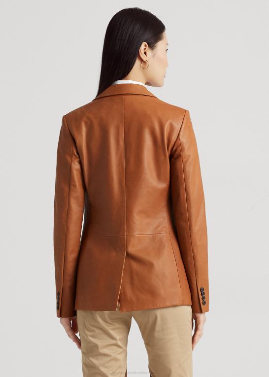 cuoio Kvinder Ralph Lauren lammeskindsblazer Z426B3820